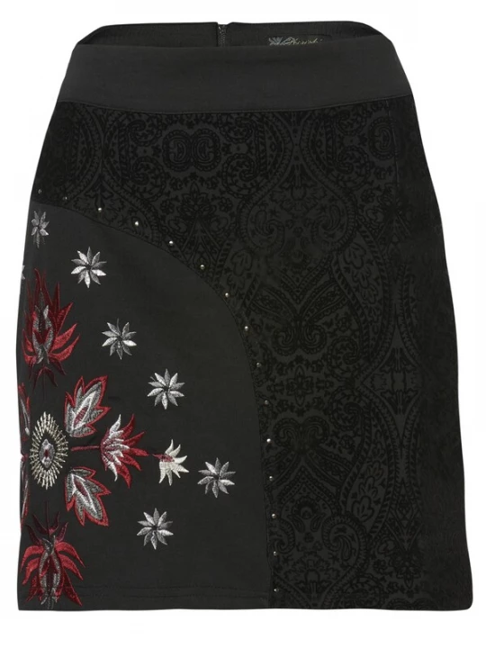 Foto van product KOROSHI Rok gemengde kleuren / zwart