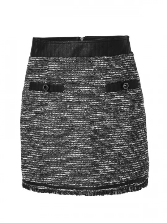 Foto van product KOROSHI Rok grijs / zwart / wit