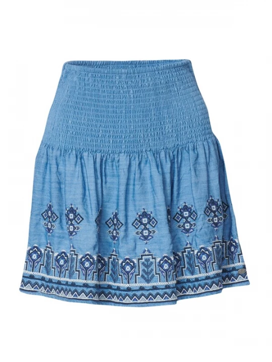Foto van product KOROSHI Rok navy / blauw denim / wit