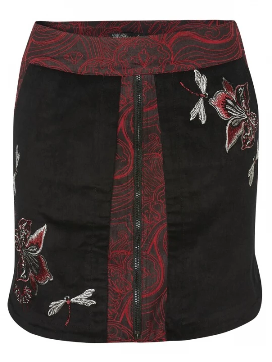 Foto van product KOROSHI Rok rood / zwart