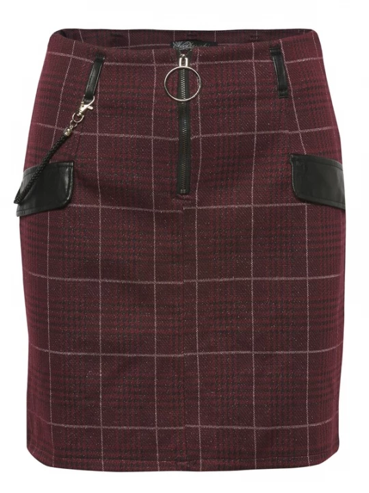 Foto van product KOROSHI Rok rood / zwart / wit