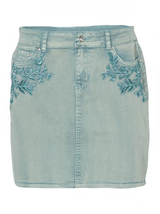 Foto van product KOROSHI Rok turquoise / pastelblauw