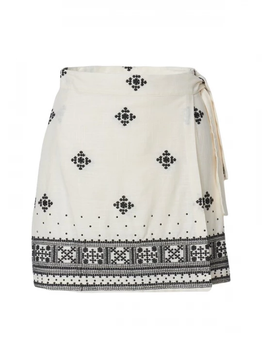 Foto van product KOROSHI Rok zwart / offwhite