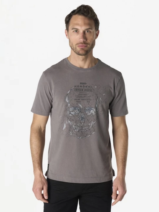 Foto van product KOROSHI Shirt aardetinten / lichtgrijs / zwart