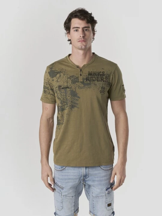 Foto van product KOROSHI Shirt antraciet / kaki