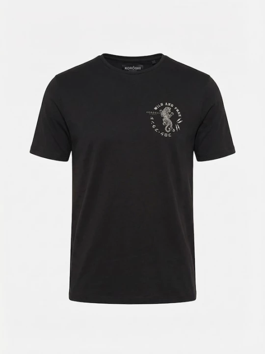 Foto van product KOROSHI Shirt antraciet / wit