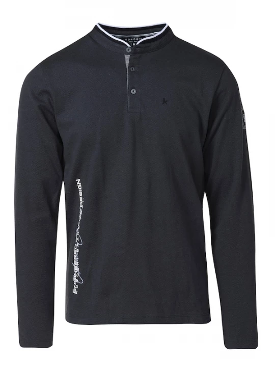 Foto van product KOROSHI Shirt antraciet / wit