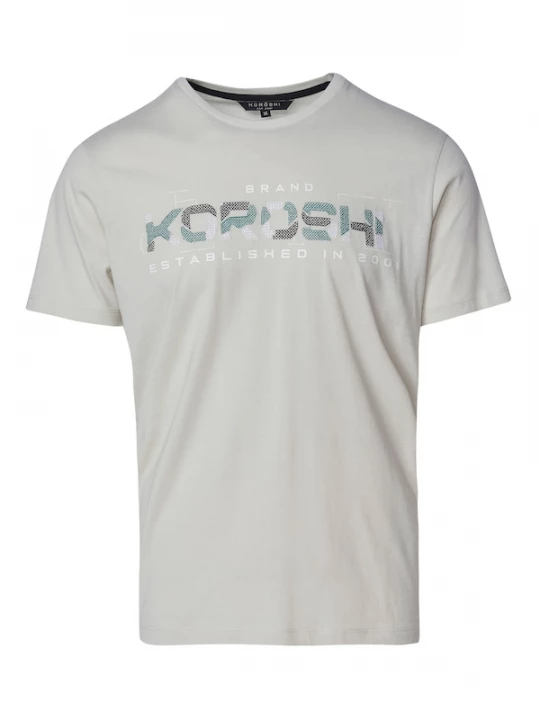 Foto van product KOROSHI Shirt basaltgrijs / groen / zwart / wit