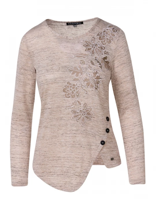 Foto van product KOROSHI Shirt beige / beige gemêleerd