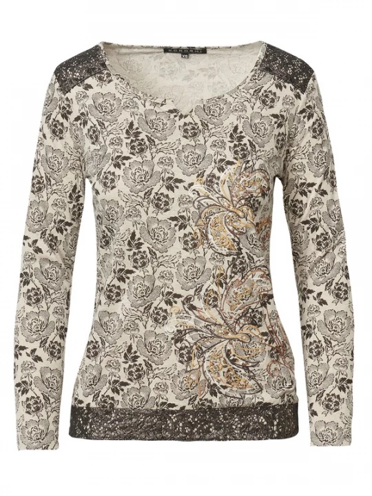 Foto van product KOROSHI Shirt beige / gemengde kleuren