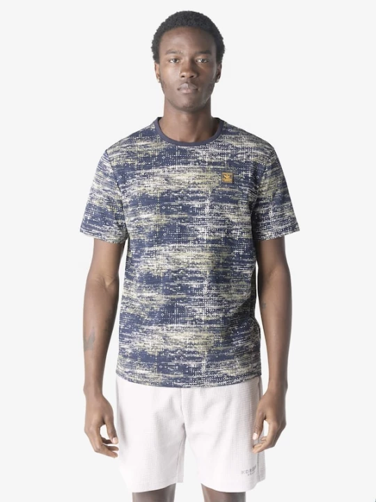 Foto van product KOROSHI Shirt beige / navy / kaki
