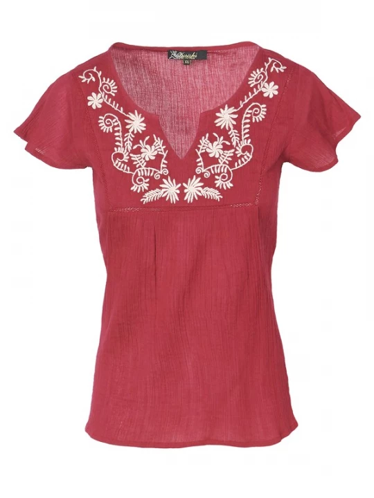 Foto van product KOROSHI Shirt beige / rood