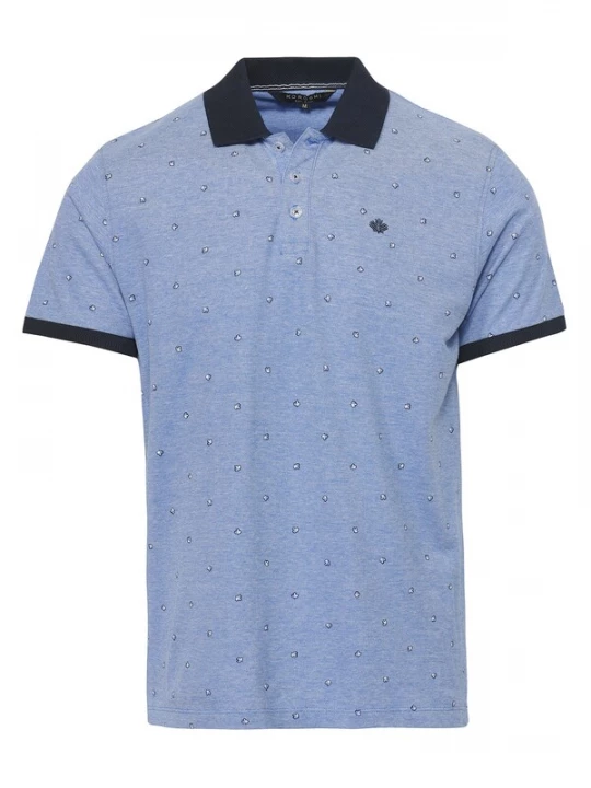 Foto van product KOROSHI Shirt blauw / donkerblauw