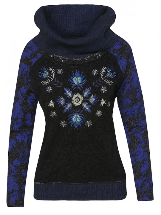 Foto van product KOROSHI Shirt blauw / donkerblauw / gemengde kleuren