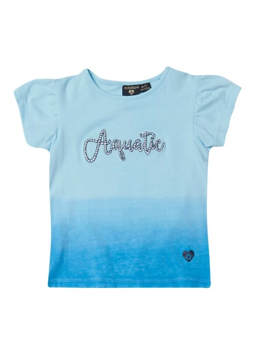 Foto van product KOROSHI Shirt blauw / lichtblauw