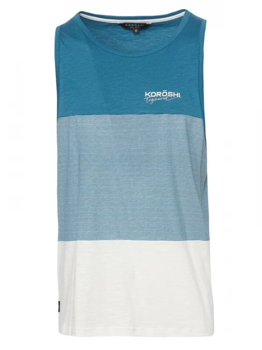Foto van product KOROSHI Shirt blauw / lichtblauw / wit
