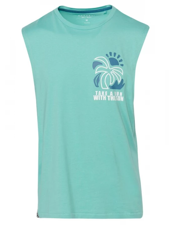 Foto van product KOROSHI Shirt blauw / mintgroen / wit