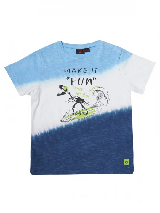 Foto van product KOROSHI Shirt blauw / navy / lichtblauw / zwart