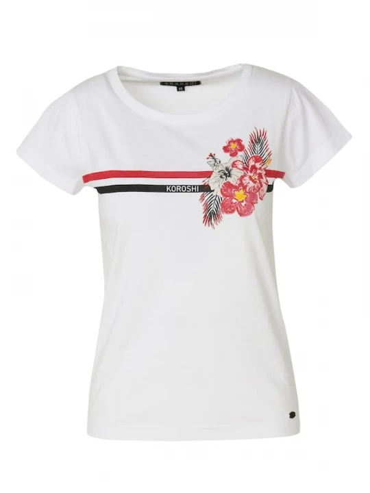 Foto van product KOROSHI Shirt blauw / rood / wit