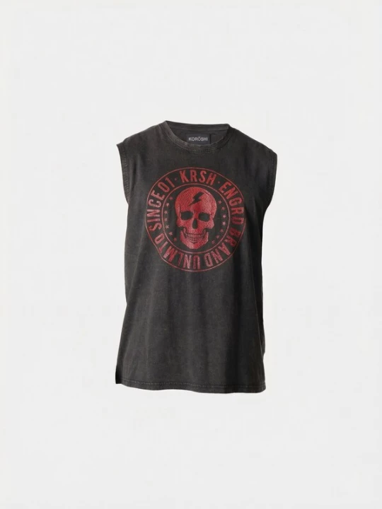 Foto van product KOROSHI Shirt bloedrood / zwart