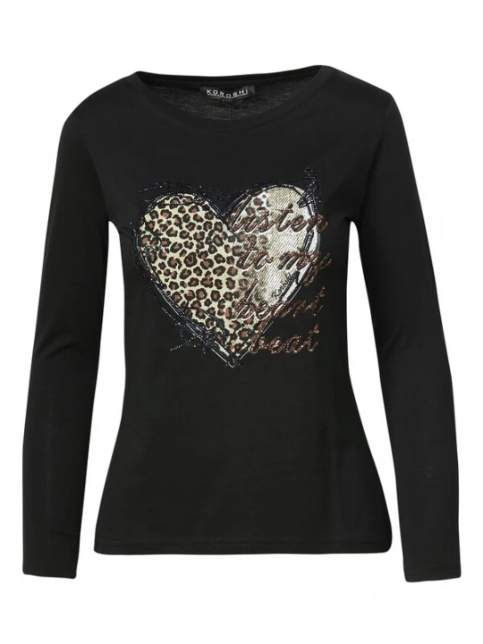 Foto van product KOROSHI Shirt bruin / goud / zwart