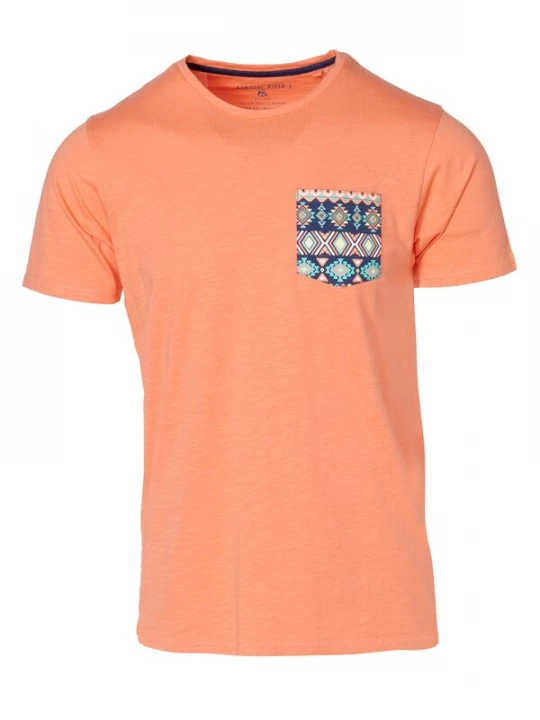 Foto van product KOROSHI Shirt crème / navy / mintgroen / abrikoos