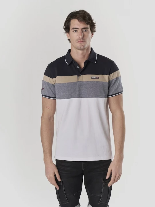 Foto van product KOROSHI Shirt donkerbeige / grijs / zwart / wit