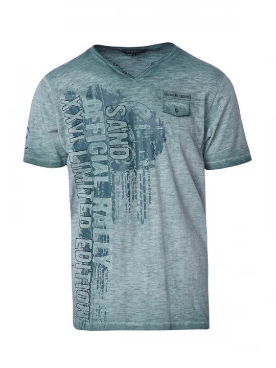 Foto van product KOROSHI Shirt donkergroen / groen gemêleerd