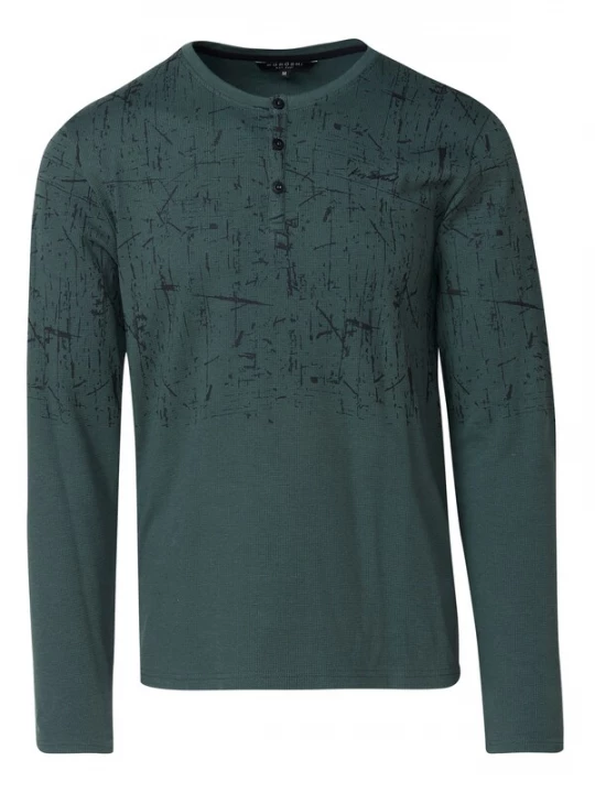 Foto van product KOROSHI Shirt donkergroen / zwart
