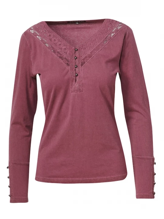 Foto van product KOROSHI Shirt donkerrood