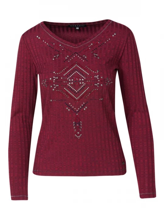 Foto van product KOROSHI Shirt donkerrood