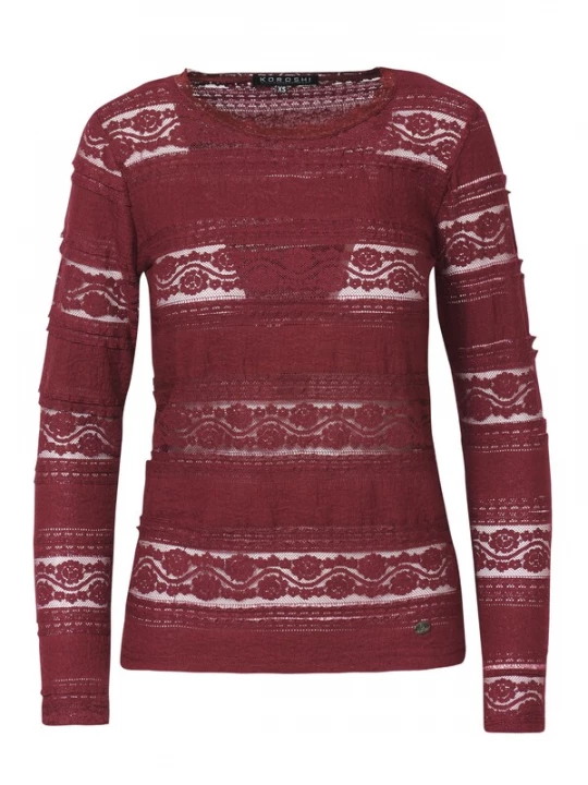 Foto van product KOROSHI Shirt donkerrood