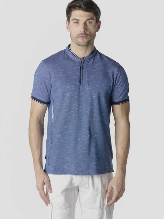 Foto van product KOROSHI Shirt 'Fancy' blauw gemêleerd