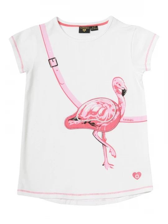 Foto van product KOROSHI Shirt fuchsia / lichtroze / zwart / wit