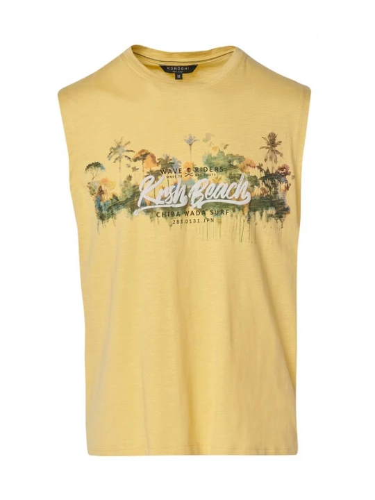 Foto van product KOROSHI Shirt geel / groen / oranje / wit