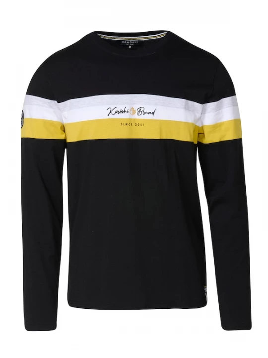 Foto van product KOROSHI Shirt geel / zwart / wit
