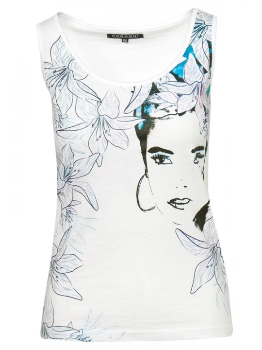 Foto van product KOROSHI Shirt gemengde kleuren / wit
