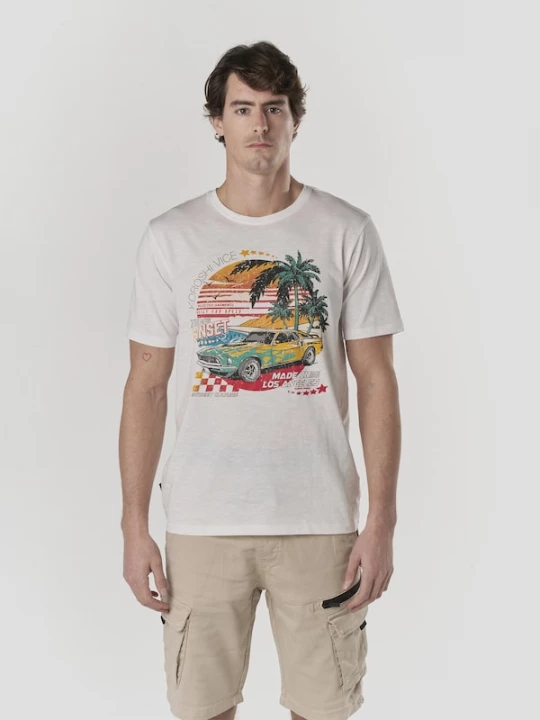 Foto van product KOROSHI Shirt gemengde kleuren / wit