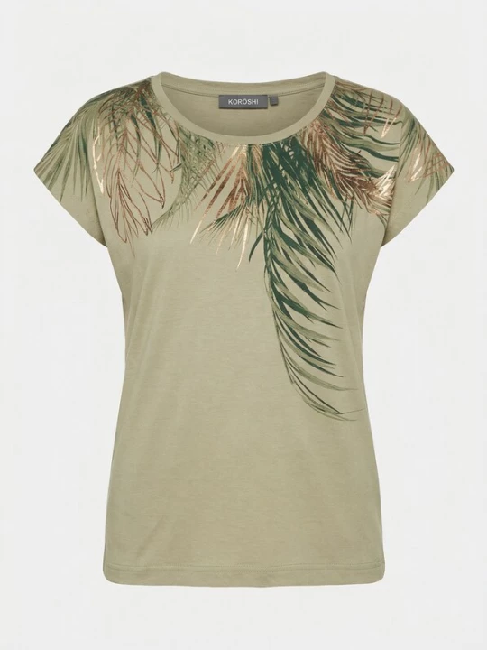 Foto van product KOROSHI Shirt goud / lichtgroen / donkergroen / wit