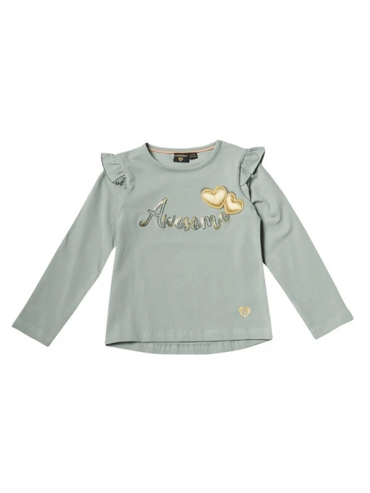 Foto van product KOROSHI Shirt goud / pastelgroen
