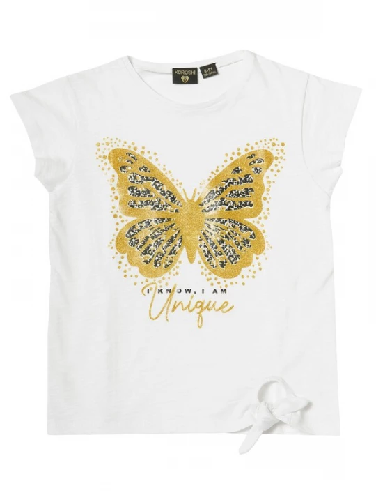 Foto van product KOROSHI Shirt goudgeel / zwart / wit