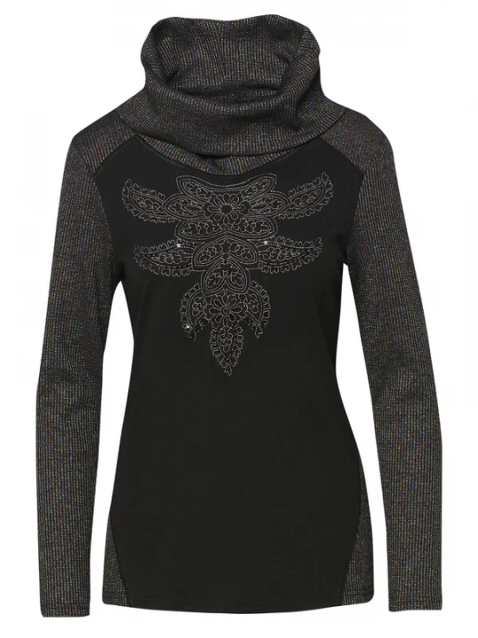 Foto van product KOROSHI Shirt grafiet / gemengde kleuren / zwart / zilver
