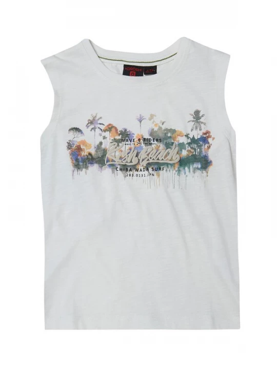 Foto van product KOROSHI Shirt grasgroen / mauve / zwart / offwhite