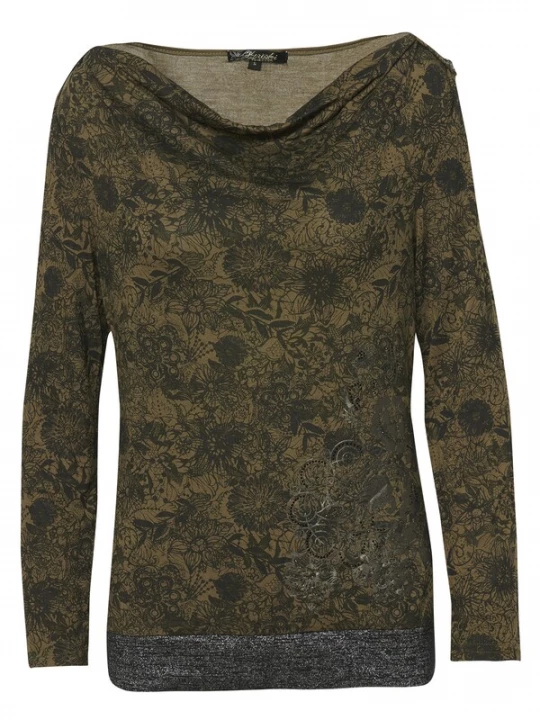 Foto van product KOROSHI Shirt grijs / kaki / zwart