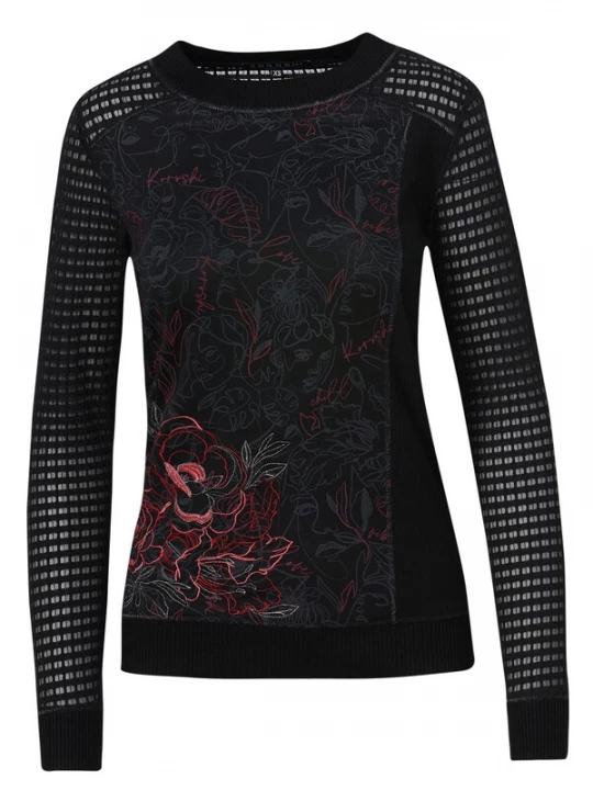 Foto van product KOROSHI Shirt grijs / rood / zwart