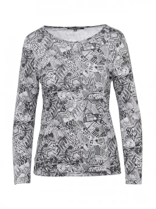Foto van product KOROSHI Shirt grijs / wit
