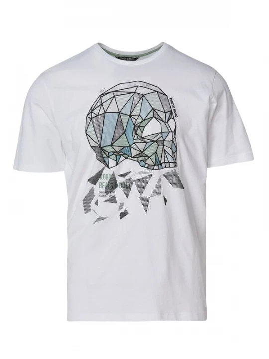 Foto van product KOROSHI Shirt grijs / wit