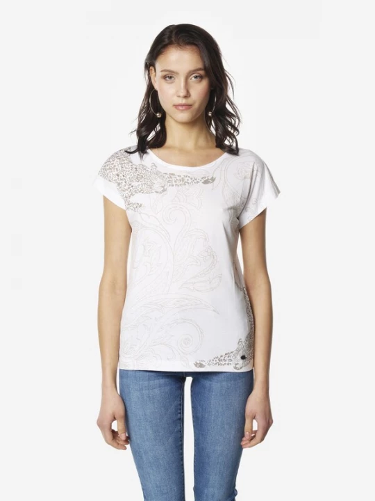 Foto van product KOROSHI Shirt grijs / wit