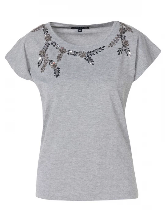 Foto van product KOROSHI Shirt grijs / zilver