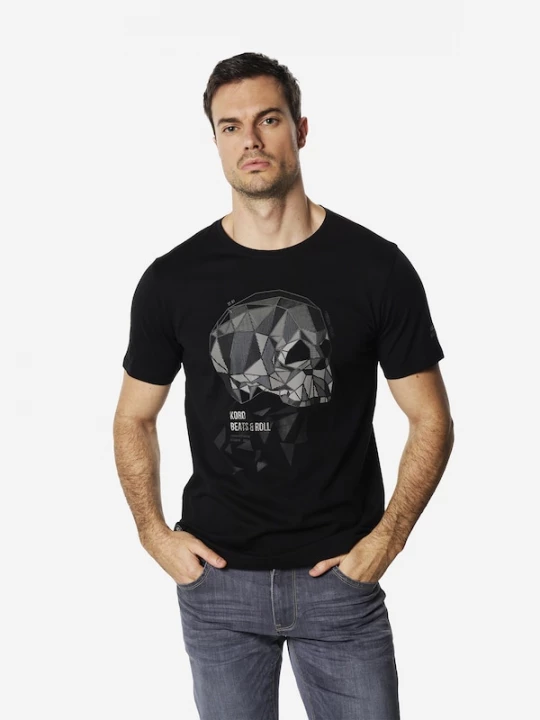 Foto van product KOROSHI Shirt grijs / zwart